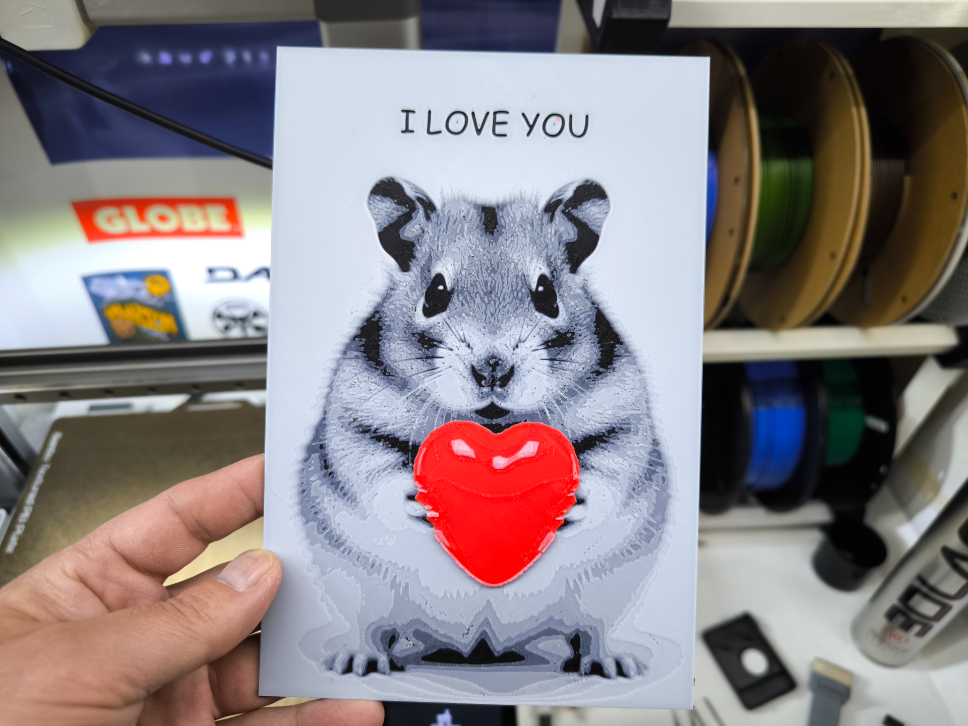 Hamster In Love Hueforge (no ams)