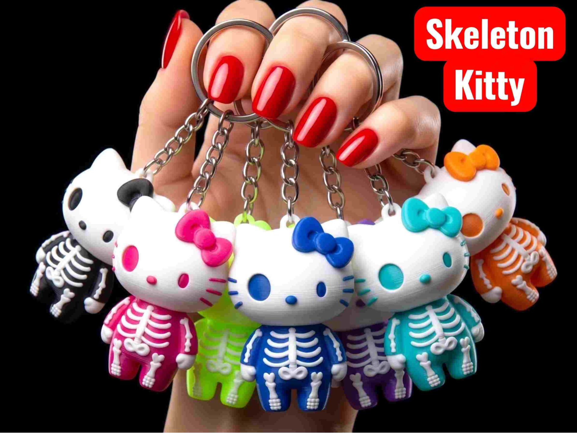Skeleton Kitty - 3D printed Characters, in stock in India