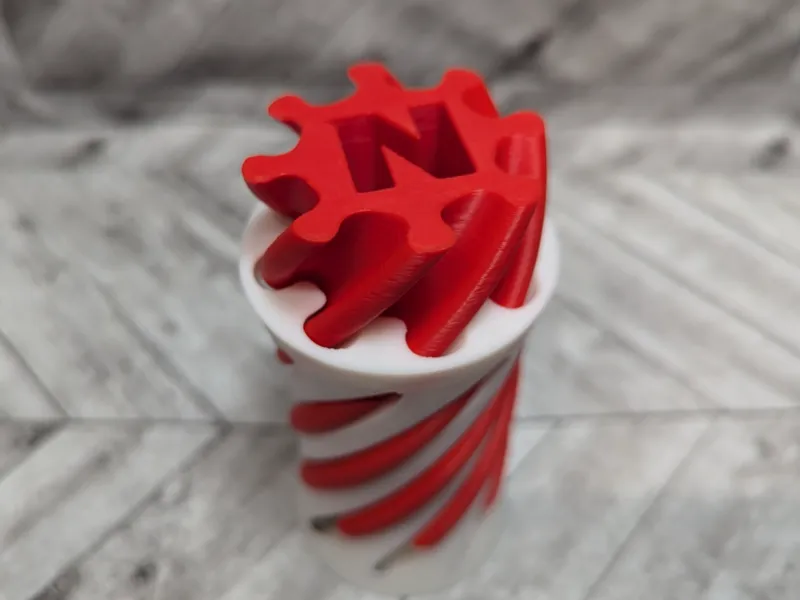 Spiral Vortex Fidget Letter N Passthrough Toy 180d