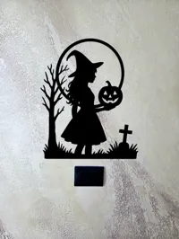 Silhouette sorcière à la citrouille — photo 5