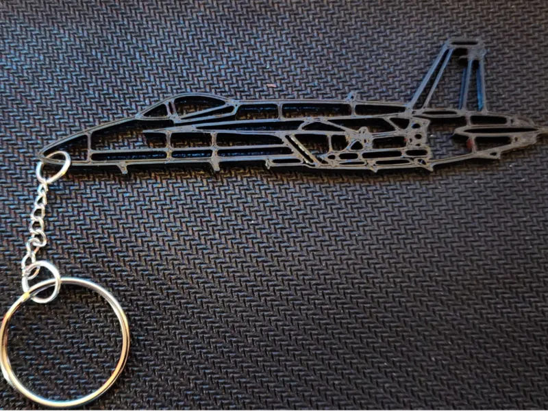 F18 Wireframe Keychain