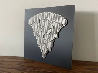 Pizza Layered Sculpture - 15x15 cm 50gr 1.5h print