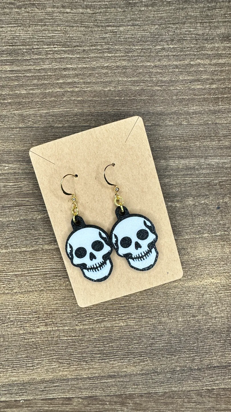 Skull Earrings view 2