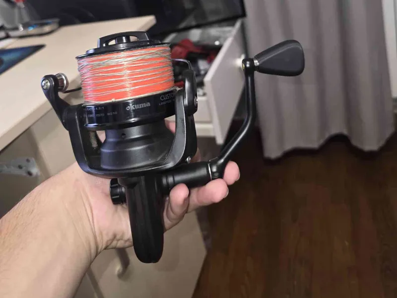 Okuma custom black Reel Handle knob