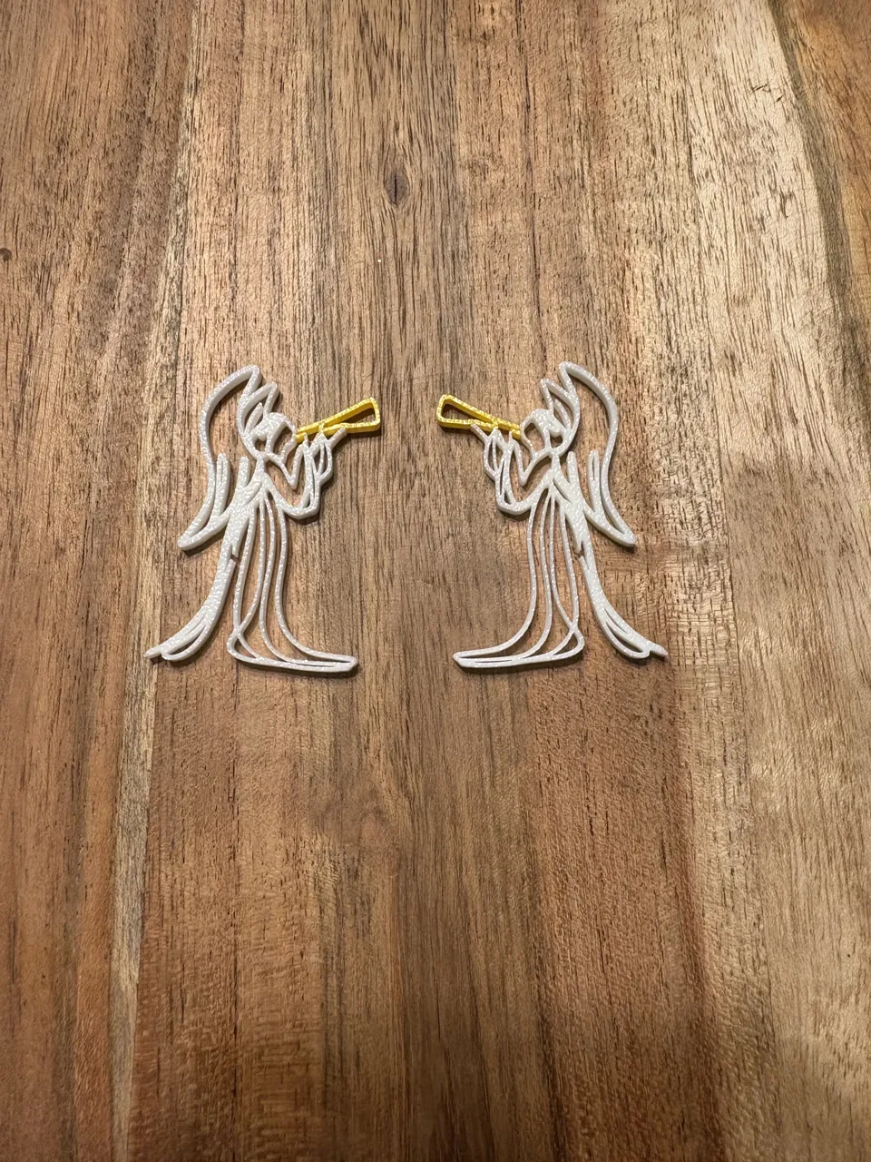 Angel Silhouette Earrings - Christmas Holiday view 2