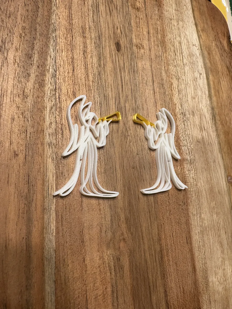 Angel Silhouette Earrings - Christmas Holiday view 3