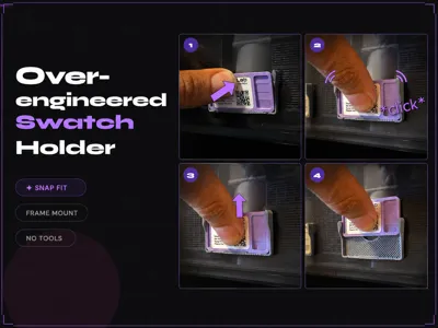 Overengineered Filament Swatch Holder for SWATCH48