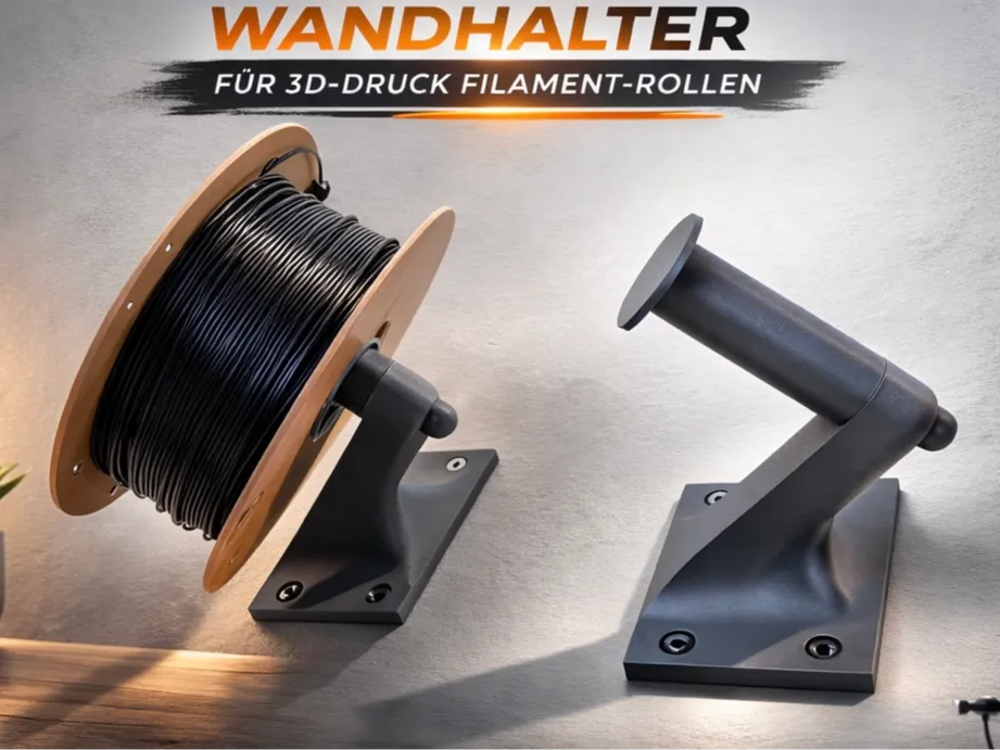 Slanted Spool Holder Wall Mount - Free 3D Print Model - MakerWorld