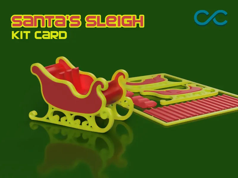 Santa's Sleigh Kit Card