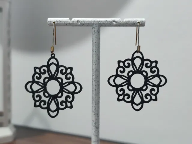 Aretes Elegancia Floral Calada