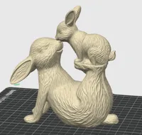 Décoration de Pâques : lapin et son bébé, 16 cm — photo 3