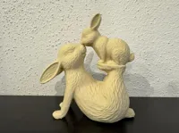 Décoration de Pâques : lapin et son bébé, 16 cm — photo 1