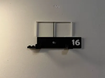 F1 Wall mount with grid and Number