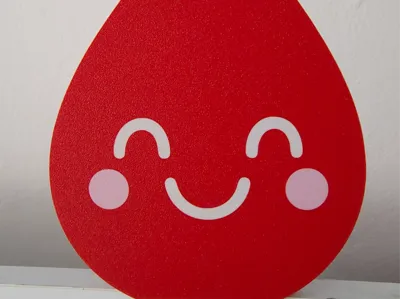 Smile blood drop