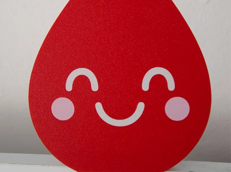 Smile blood drop