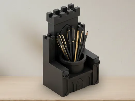 Gothic Castle Throne Pen & Pencil Holder 