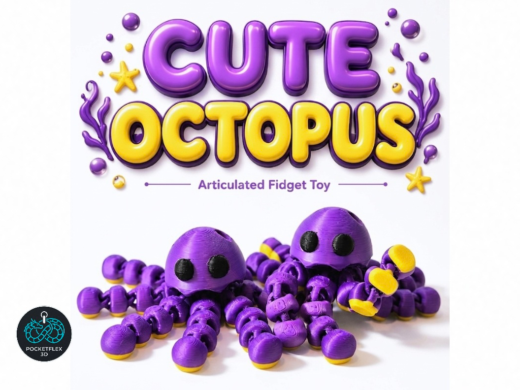 Flexi Cute Octopus - Keychain / Toy