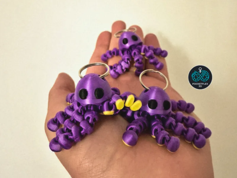 flexi octopus keychain