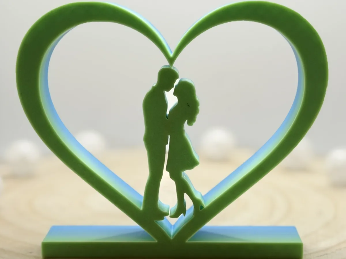 Couple in Heart - romantic decorative figure - Free 3D Print Model ...