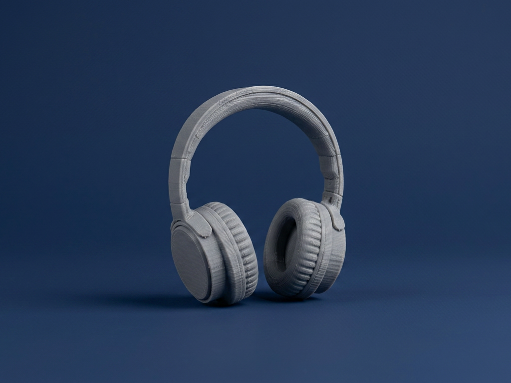 Headphones Figurine – Over-Ear Audio Model