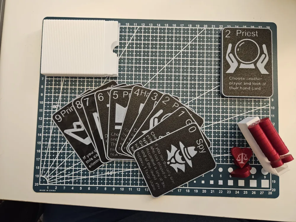 Love Letters Playing Cards with Box and Tokens by Kmionsin MakerWorld ...