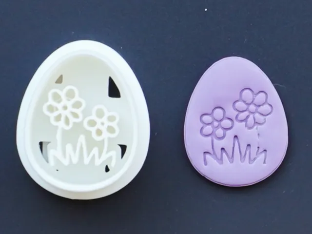 Floral Easter Egg Polymer Clay Cutter Earrings
