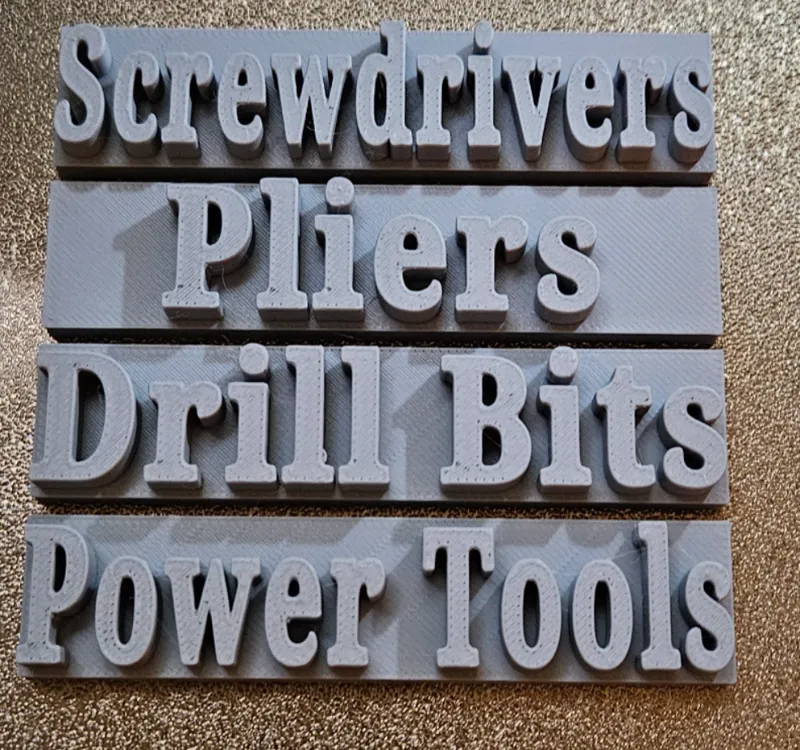 Toolbox Label with magnet holes