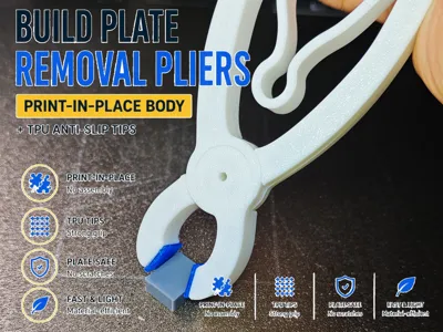 Build Plate Removal Pliers (Print‑in‑Place Body)