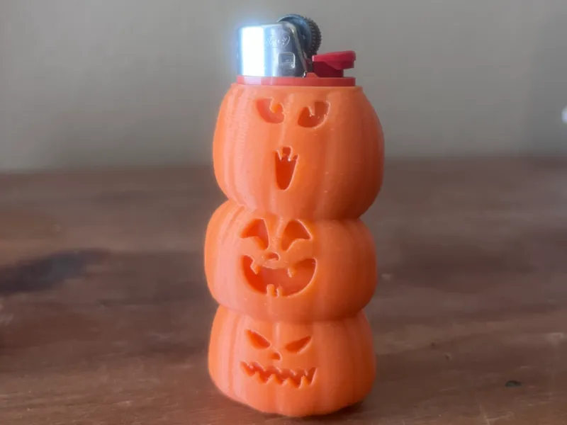 Pumpkin Bic Lighter Cover