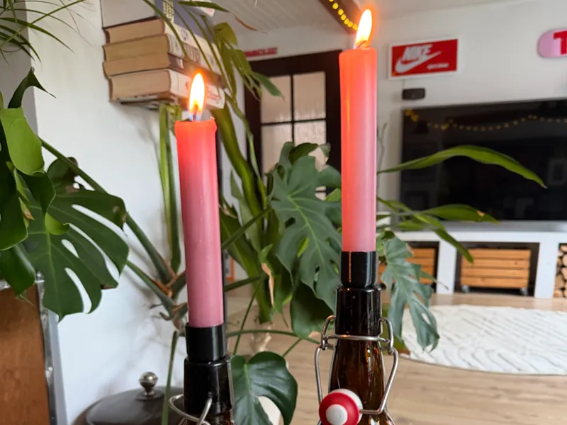 Kerzenständer Flasche