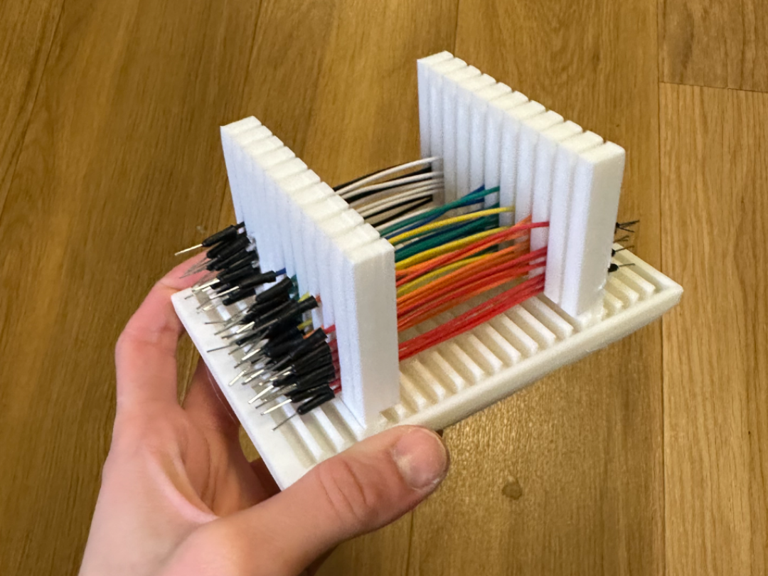 Gridfinity Variable Length Jumper Wire Organizer 