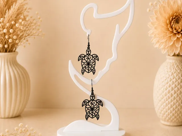 Tortue - Boucles d'oreilles imprimable 3D