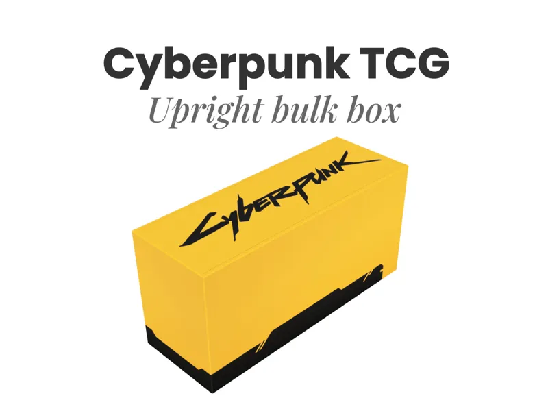 Cyberpunk TCG bulk card box - Upright