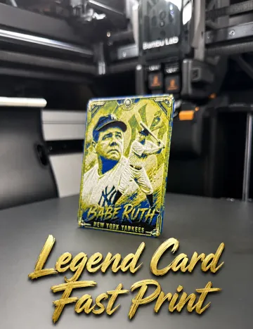 Modelo para impresión 3D: Babe Ruth Legend Card — vista de referencia 3