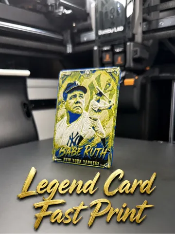Modelo para impresión 3D: Babe Ruth Legend Card — vista de referencia 2