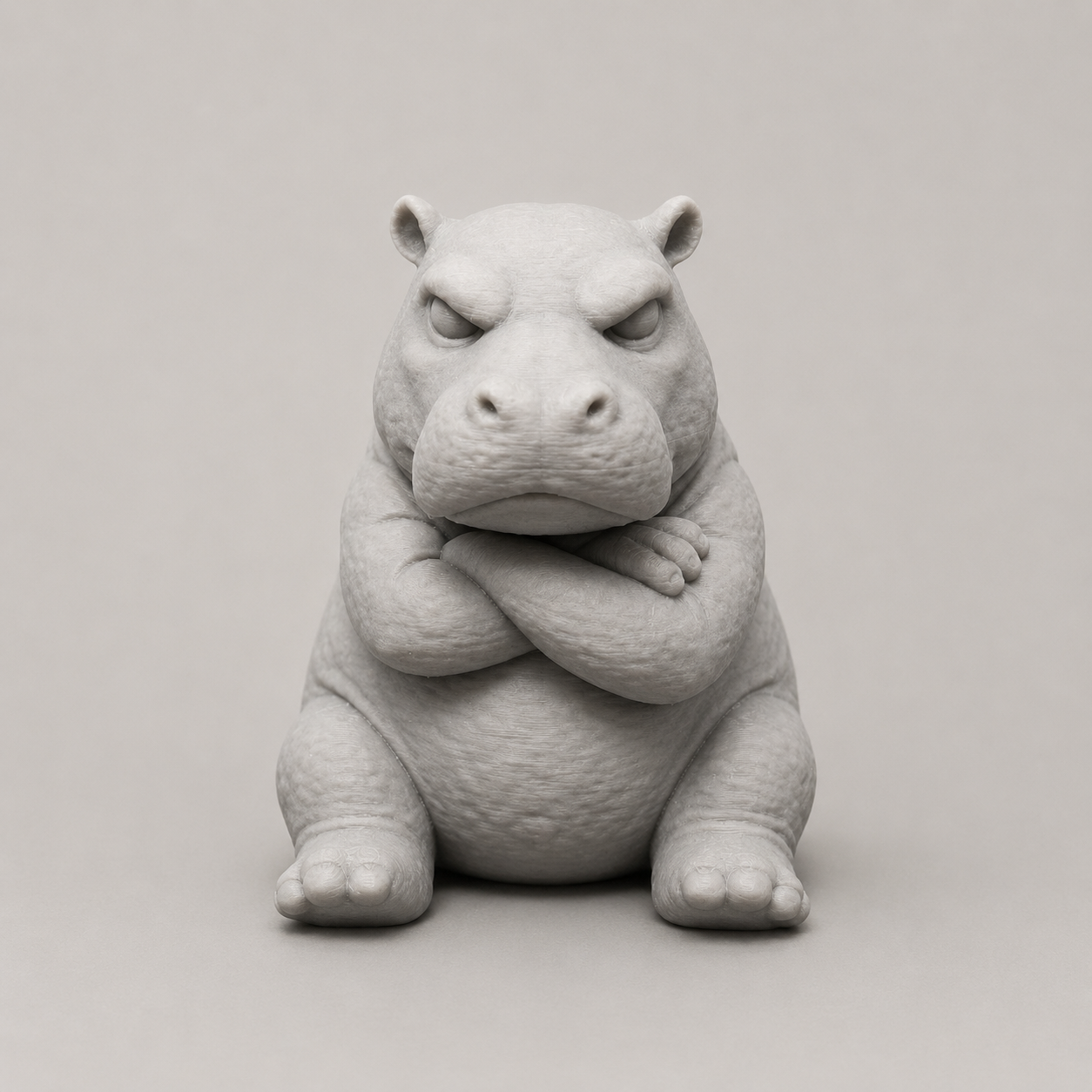 Miniatura 2 do modelo 3D Grumpy Hippo