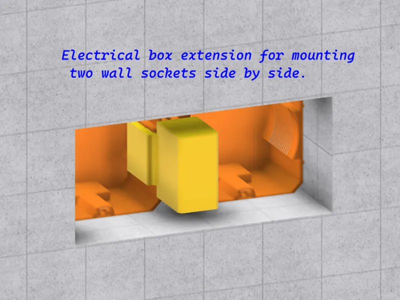 Electrical box extension for mounting wall sockets