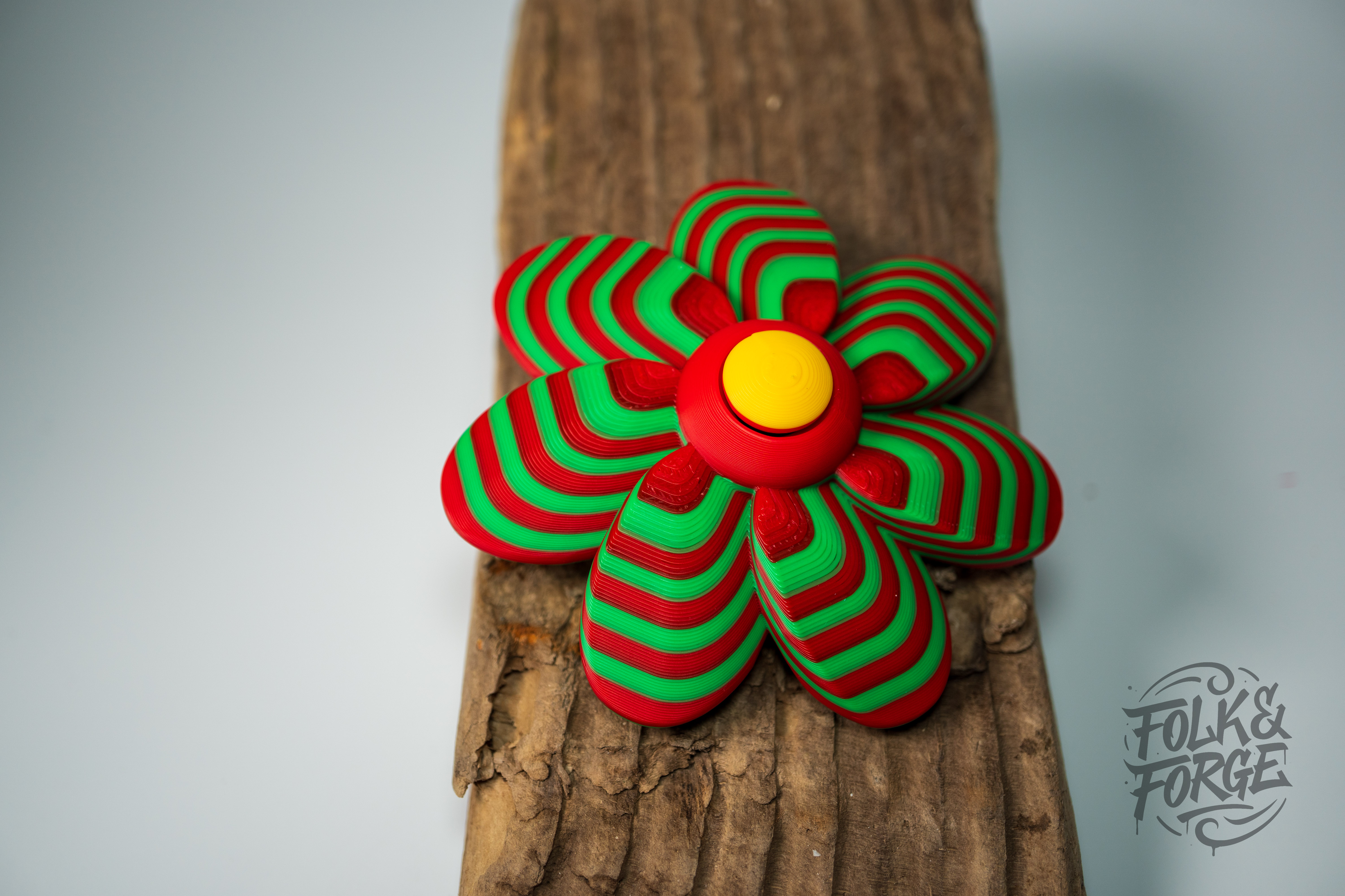 Miniatura 3 do modelo 3D Retro Fidget Flower Spinner, Print in Place