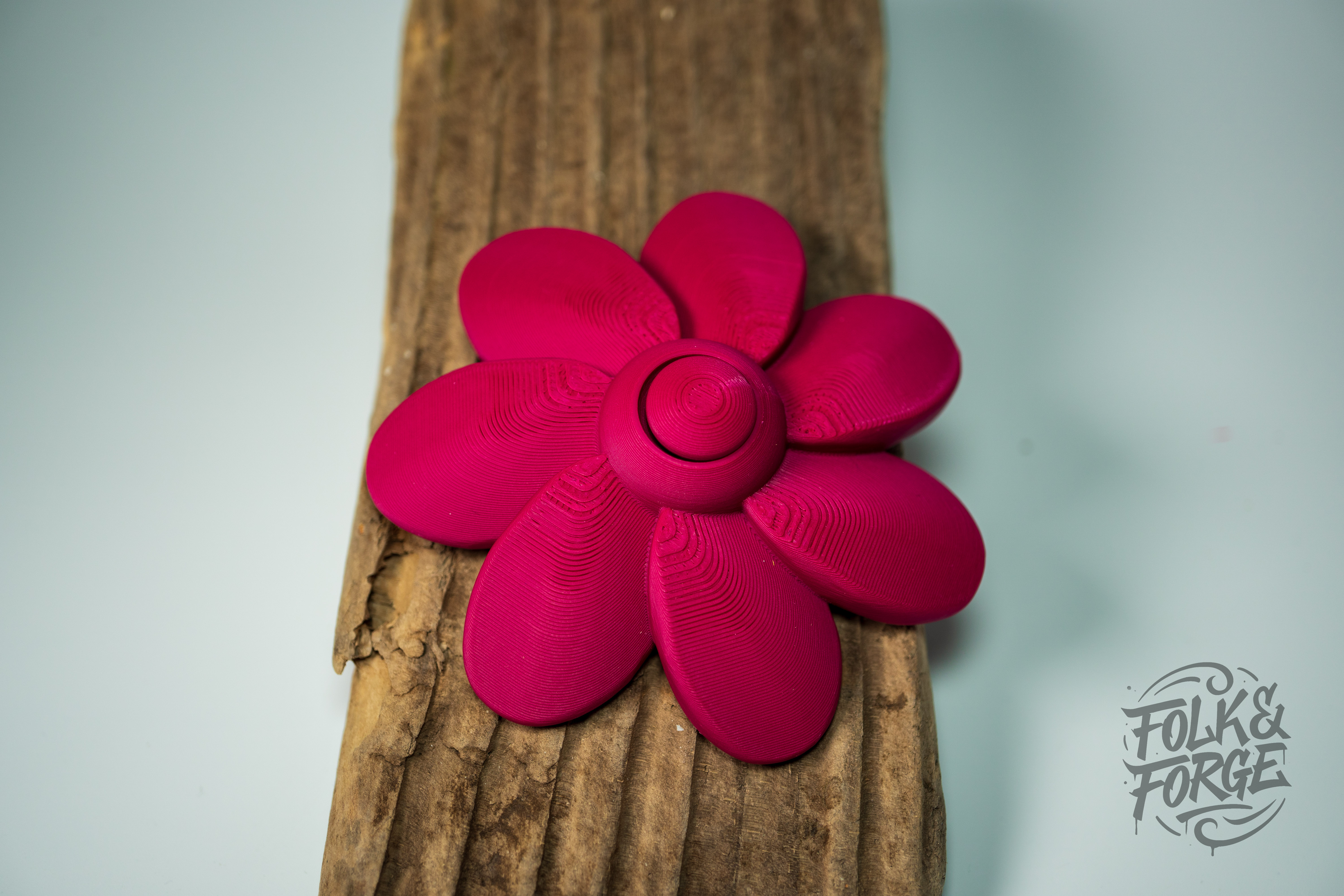 Miniatura 2 do modelo 3D Retro Fidget Flower Spinner, Print in Place
