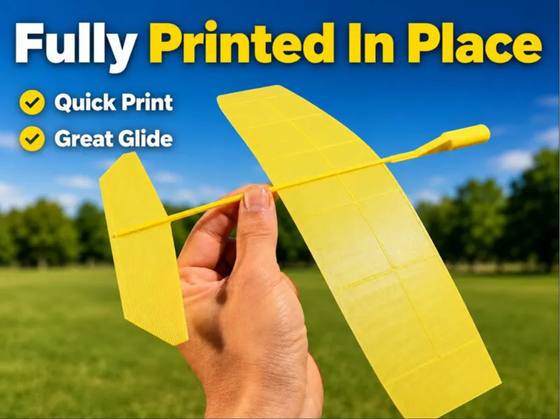 Print-in-Place Throwable Glider Plane