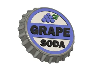 Up Movie - Grape Soda Bottle Cap Magnet