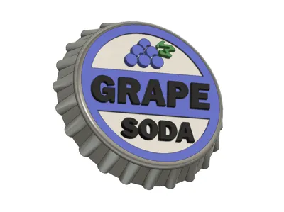Up Movie - Grape Soda Bottle Cap Magnet