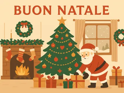 Santa Claus brings gifts