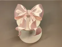 一个飘逸的丝绸飘带蝴蝶结