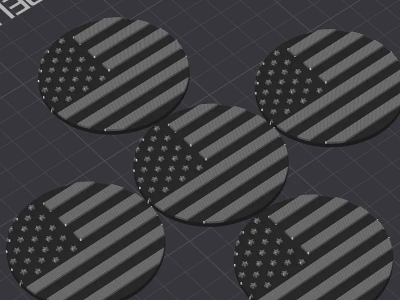 2 1/4" AMERICAN FLAG CIRCLE