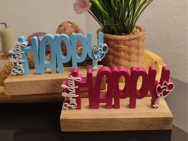 Happy Birthday - Aufsteller 2 -
