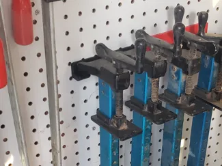 Rockler Sure Foot Wood Clamp Mount Pegboard