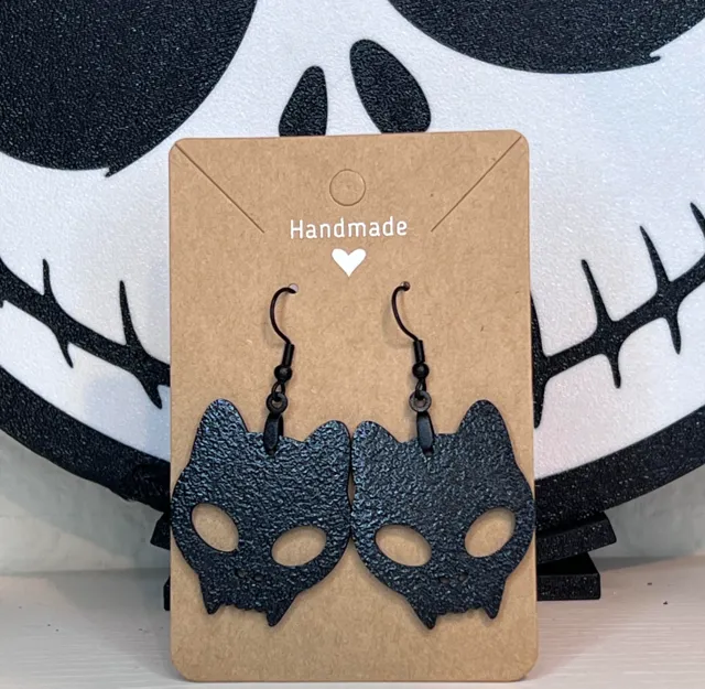 Cute Cat Skull Earrings & Keychain .2mm & .4mm