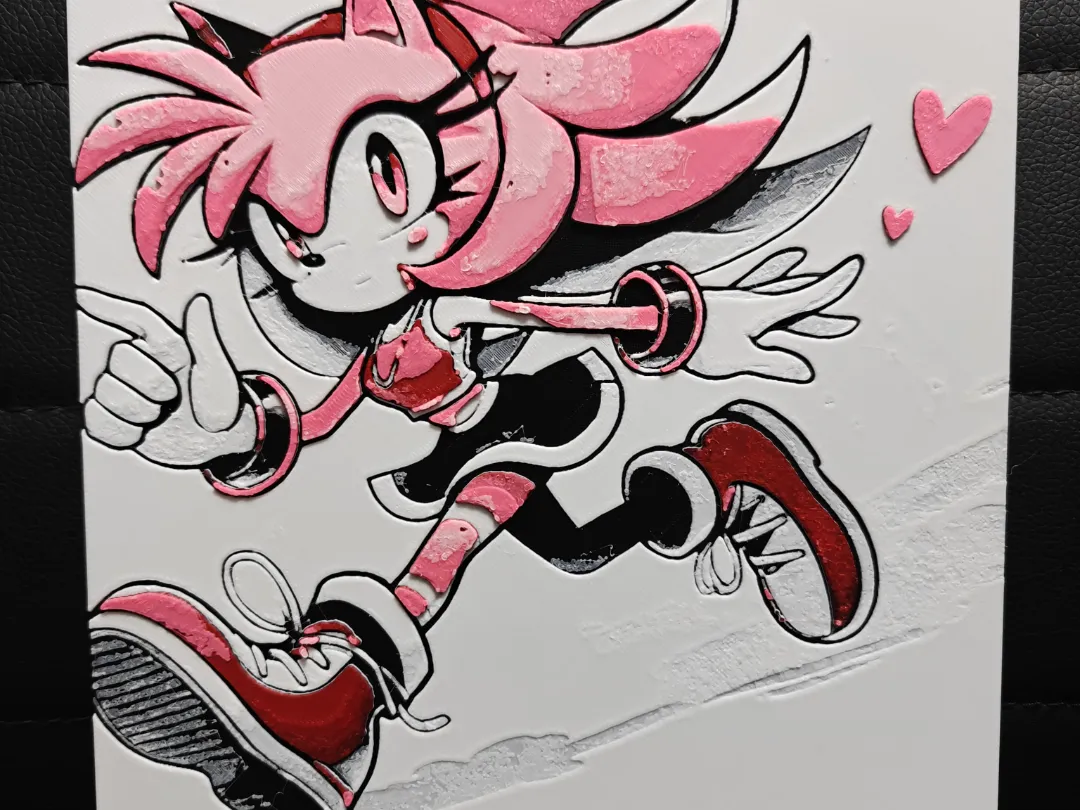 Amy Rose Sonic The Hedgehog - Free 3D Print Model - MakerWorld