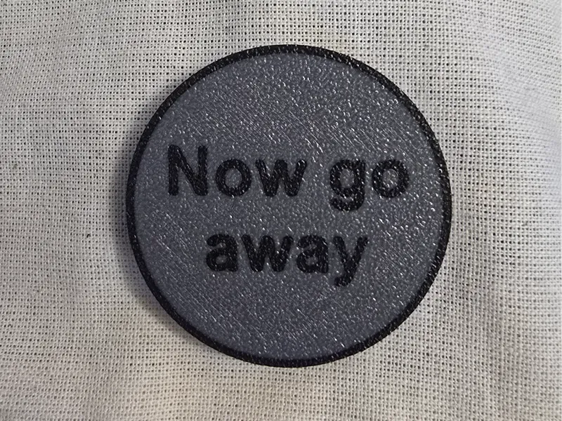 "Now go away" marker token
